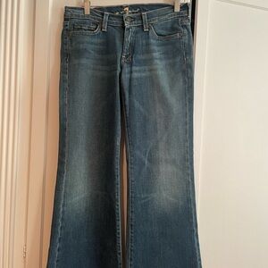 7 For All Mankind Blue Flare Jeans Size 28 Tailored